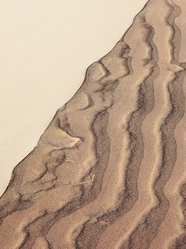 Texture de sable ondulé