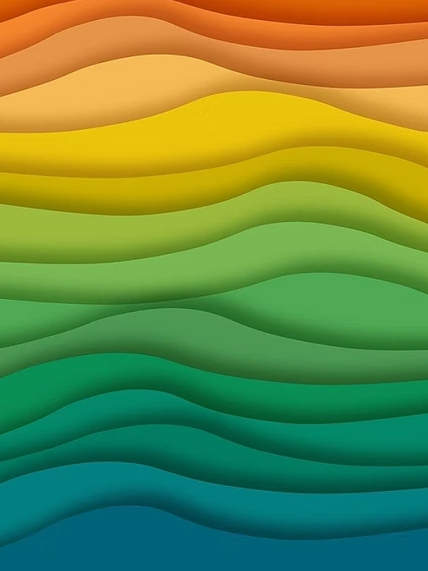 Illustration de vagues colorées